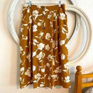 Womens Everly button front midi-skirt, sz Lg
